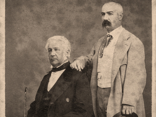 Benjamn Vicua Mackenna y su padre, Pedro Flix Vicua.